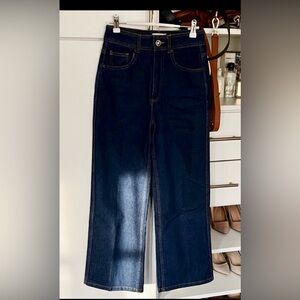 Sezane cropped flare Blue Women's Jeans